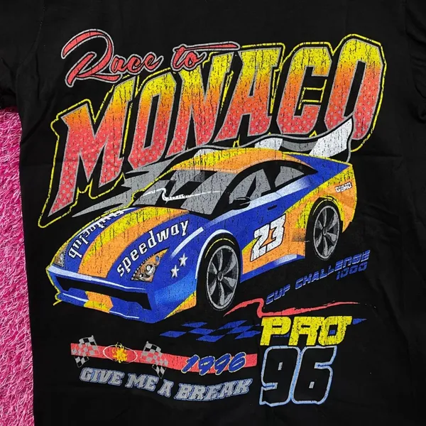 Race to Monaco Pro 96 Cup Challenge 1000 Racing Car Tee Small - Image 2