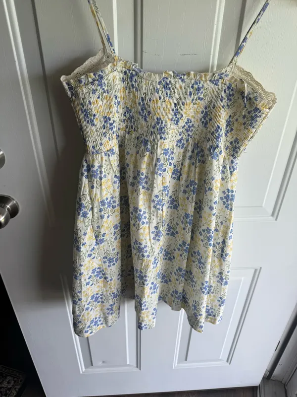 Floral Dress Yellow Size M - Image 3