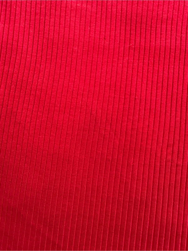 Reformation Carla red ribbed Sleeveless Square-Neck Tank Top, size S Made in USA - Image 11