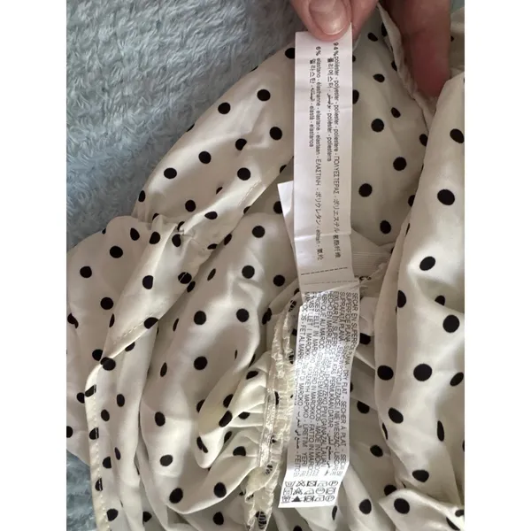 NWT Zara Polka Dot Dress Black White Women's XS Coastal Cocktail Beach Grandma - Image 11