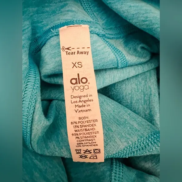 Alo Yoga Bright Aqua Heather Alosoft Lounge Leggings Womens XS - Image 4