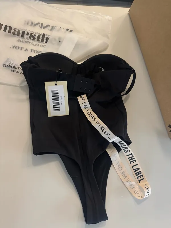 Oh Polly Mars the Label Black Sculpt Cupped Bodysuit - Image 7