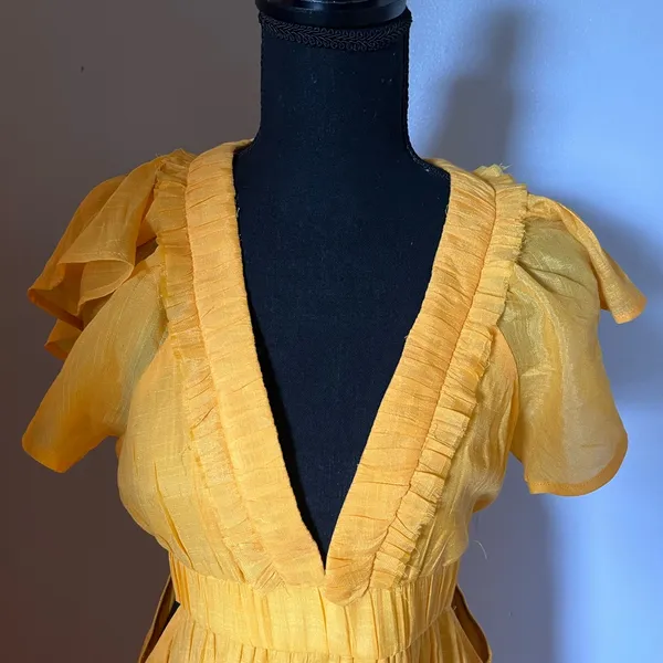 Pink Lily Bright yellow‎ long dress Medium - Image 3