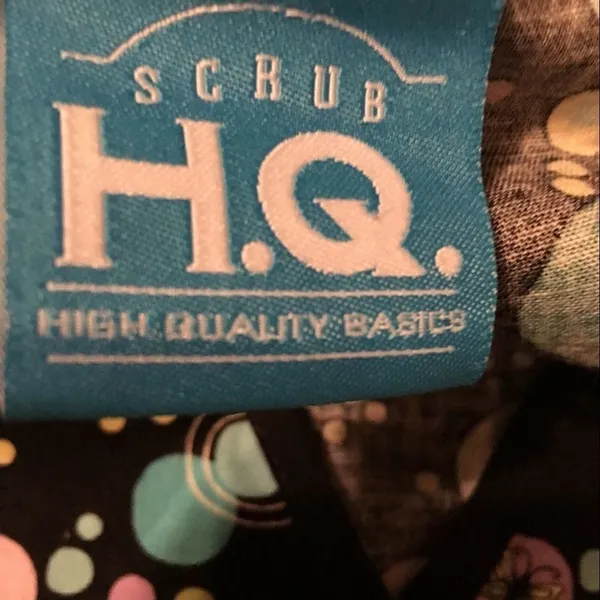 HQ Scrub Top! Super Cute‎ Black Size XS - Image 6