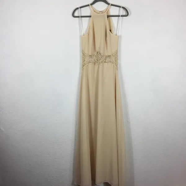 NWT Jarlo London ASOS Cream Aden Maxi Dress Lace Insert Waist Size XS/8 - Image 4
