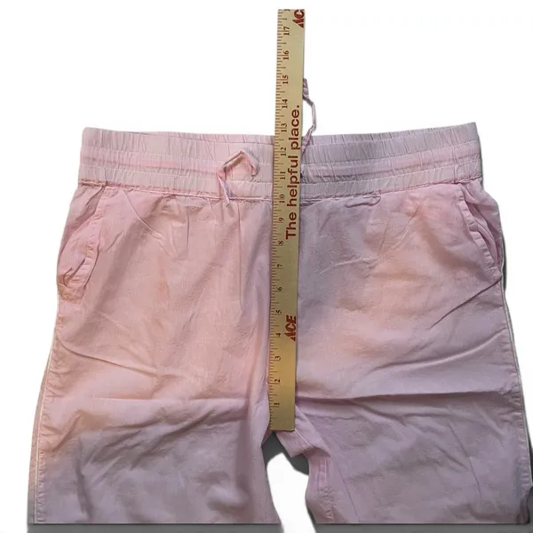 Lenora Pink Cotton Drawstring Lounge Pants Relaxed‎ Casual Women M - Image 4