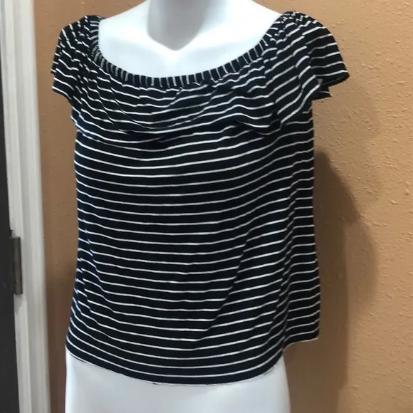 Max studio striped off the shoulder top - Image 2