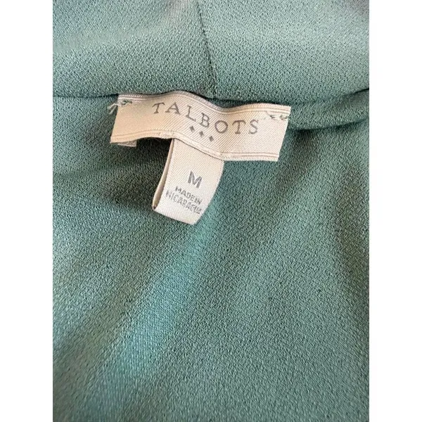 Talbots Sleeveless Knot Front Blouse in Sage Green, Size M - Image 3