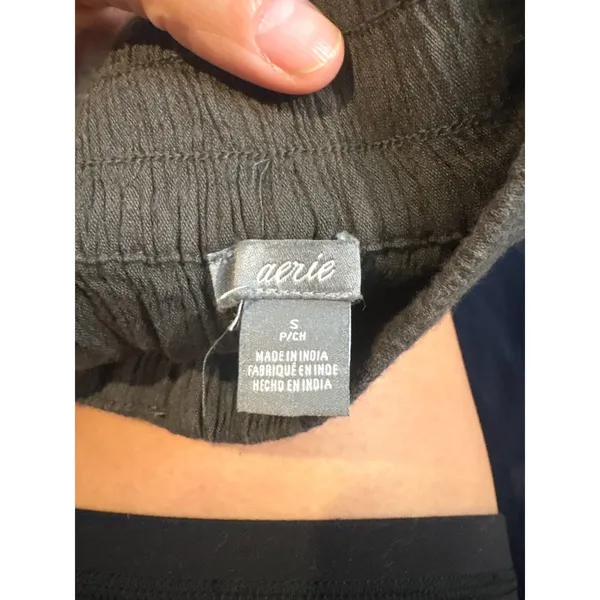 Aerie charcoal grey gauzy harem pants - Image 5