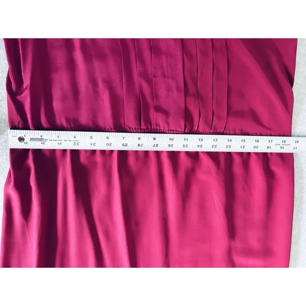 Vintage Maggy London by Jeannene Booher 100% Silk Dress 12‎ Magenta Pink Classic - Image 14