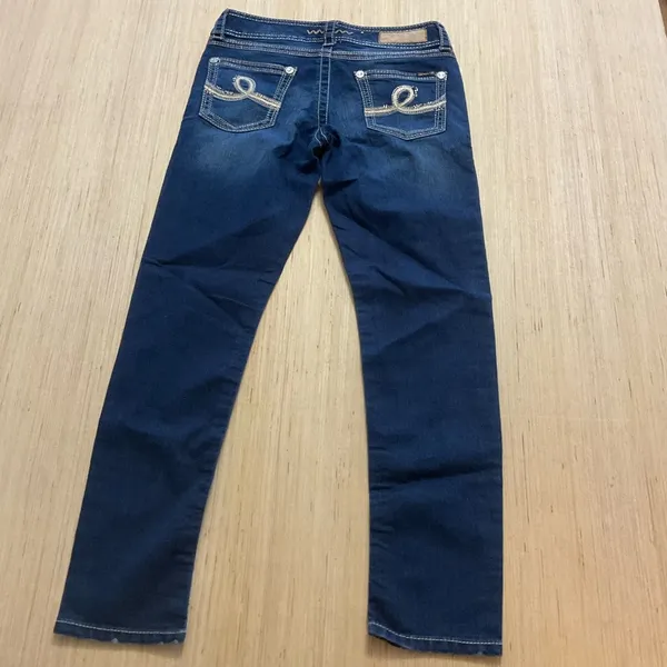 SEVEN 7 Low Rise Medium Wash Distressed Blue Denim Skinny Jeans Women's Size 28 - Image 11