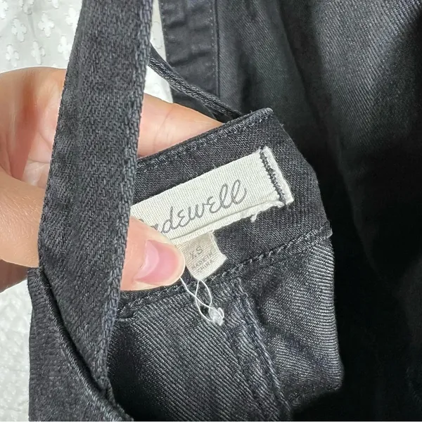 Madewell Black Skinny Raw Hem‎ Overalls - Image 6
