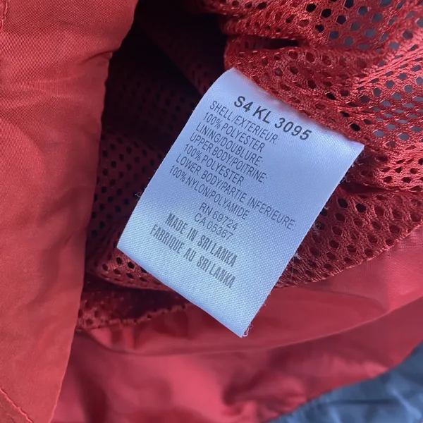 Columbia Jacket Womens Medium Red Gray Windbreaker Packable Full‎ Zip Ladies - Image 5