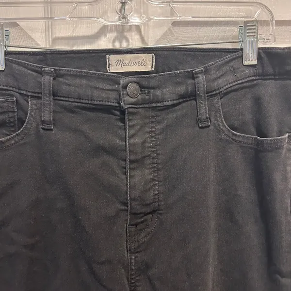 Madewell Roadtripper‎ Faded Black Skinny Jeans Women Size 32 Grunge Whimsigoth - Image 3