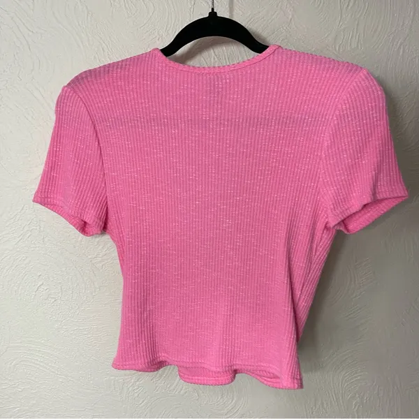 Forever 21 Pink Ribbed  Crop Top - Image 3