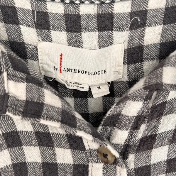 Anthropologie Isadora Shirt Gingham Check Boho Cottage Long Sleeve Women's M‎ - Image 5