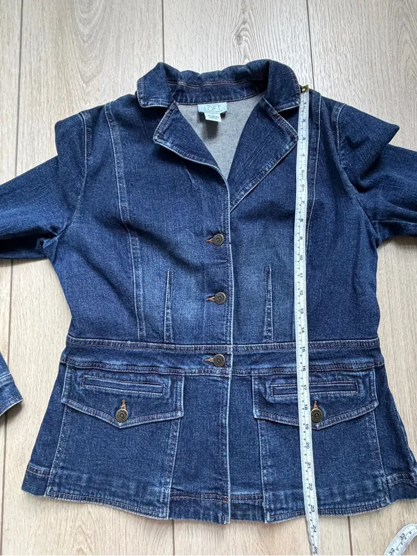 Ann Taylor LOFT Women's Blue Stretch Denim Jean Jacket Size 10 - Image 8