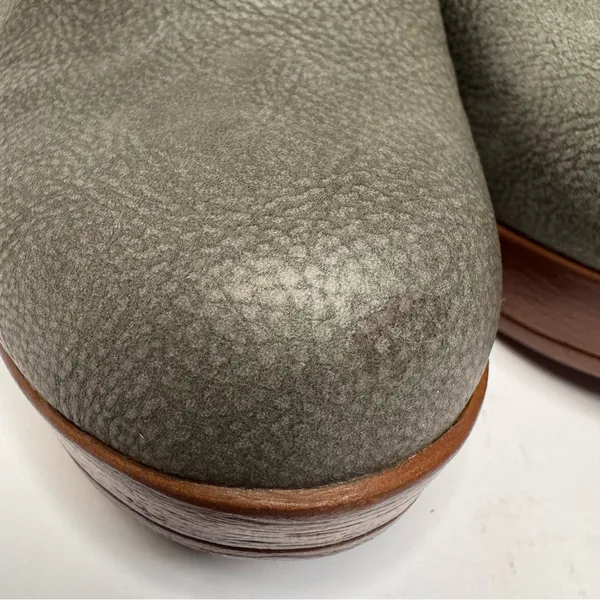 BOC BORN CONCEPT Clogs Sz‎ 7M Grey Faux Suede Block Heel Slip On Shoes - Image 10