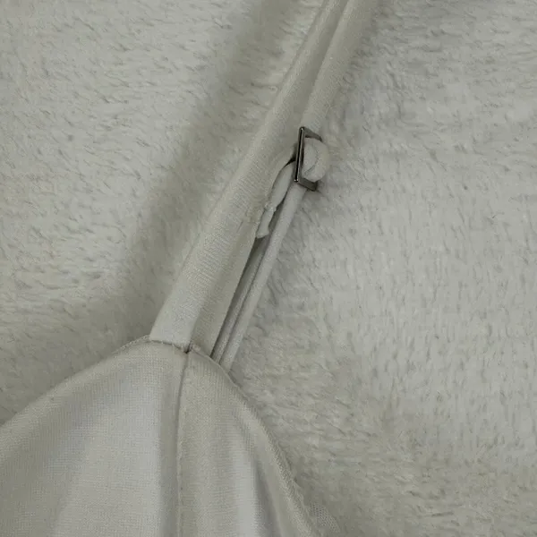 NWT NBD‎ White Bodycon Mini Dress Spaghetti Strap Slit Size M READ - Image 7