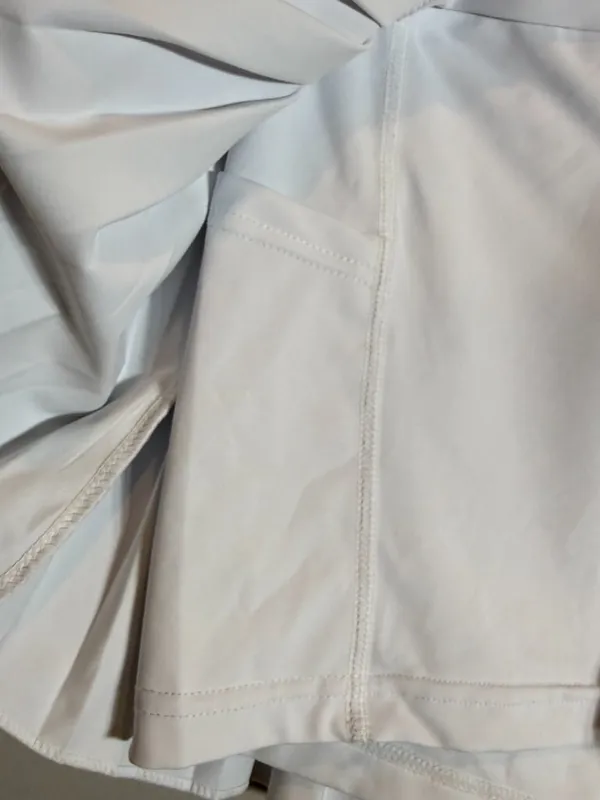 Gold Hinge Off-White Pleated Tennis Skirt Skort Women Medium White Active Tennis - Image 12