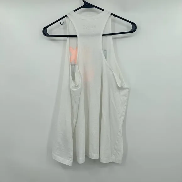Under Armour size medium loose fit white tank top wrk out balloon letter print‎ - Image 3