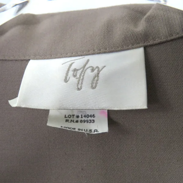 Topy 1990s VIntage Taupe Tan Blazer Jacket Neutral Oversized Large - Image 7