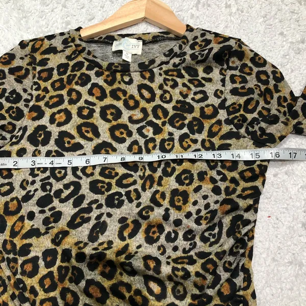 Francesca's June & Ivy Tammy Ruched Leopard Luxe Mini Dress Medium Night‎ Out - Image 11