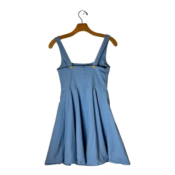 Color‎ Me Courtney Dress Womens 0 Blue Denim Alle Utility Fit And Flare Mini - Image 4