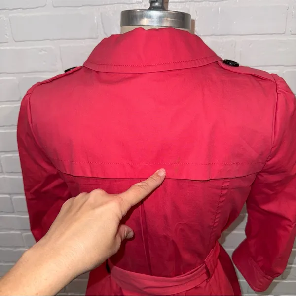 Banana Republic Pink Y2K Style Belted Trench Coat - Image 15