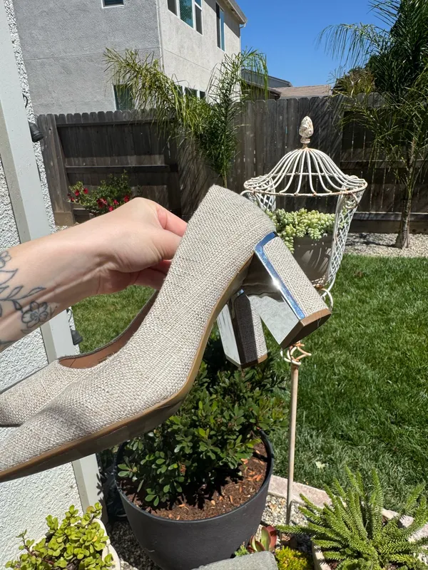 Alfani Grey Textured Pointed Toe Heels  - Image 6