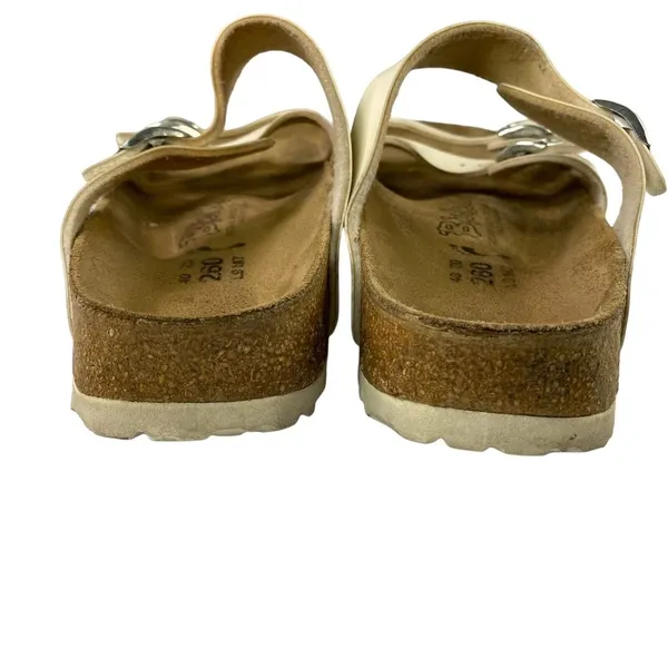 Birkenstock Birki's Sandals White three straps‎ with buckles EU 40 L9 M7 - Image 7