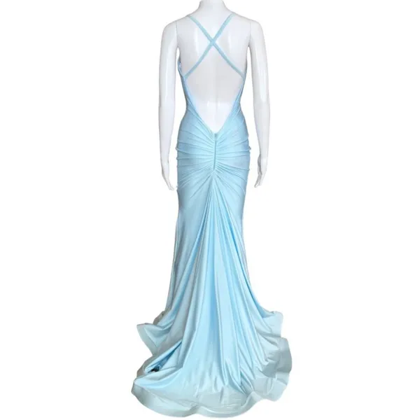Jessica Angel Open Back Evening Gown Style 636 Sky Blue Size XS NWT - Image 2