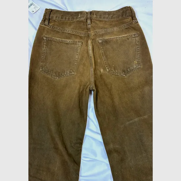 Free People We the Free The Lasso Distressed Straight-leg Jeans Brown 25 - Image 13
