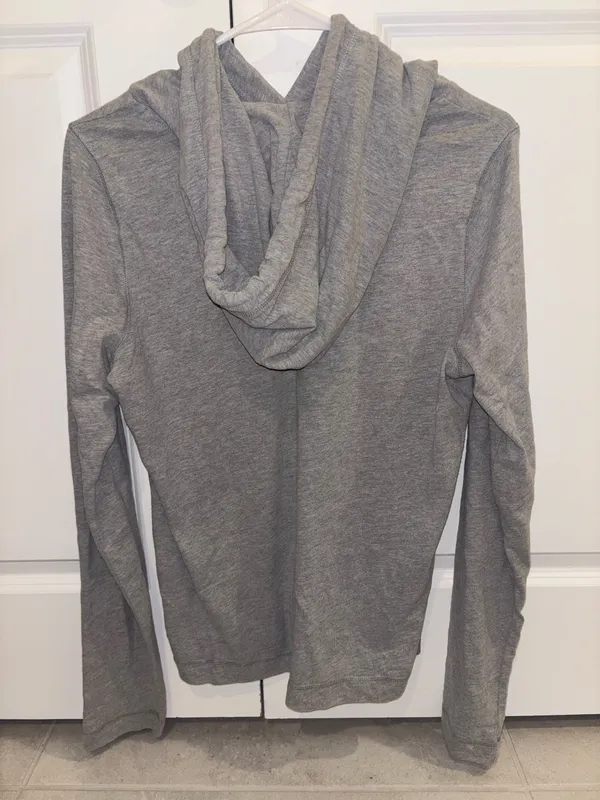Comfy Grey Hollister Hoodie Size M - Image 3