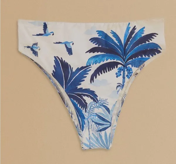 Farm Rio Dream Sky High Waisted Bikini Bottom, Size Medium, $95 - Image 3