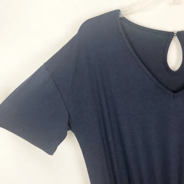 Women's Short Sleeve Blue Jumpsuit Size Medium - Image 5