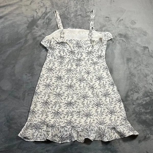 Altar’d State Sleeveless Ruffle Trim Floral Print Dress Size M Going Out Party - Image 2