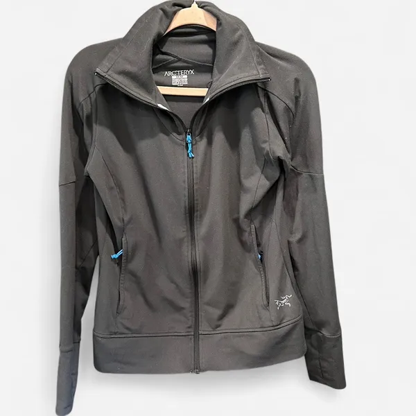 Arc’teryx Delta Charcoal Gray Full Zip Fleece Jacket M Outdoor Layering Hiking - Image 4