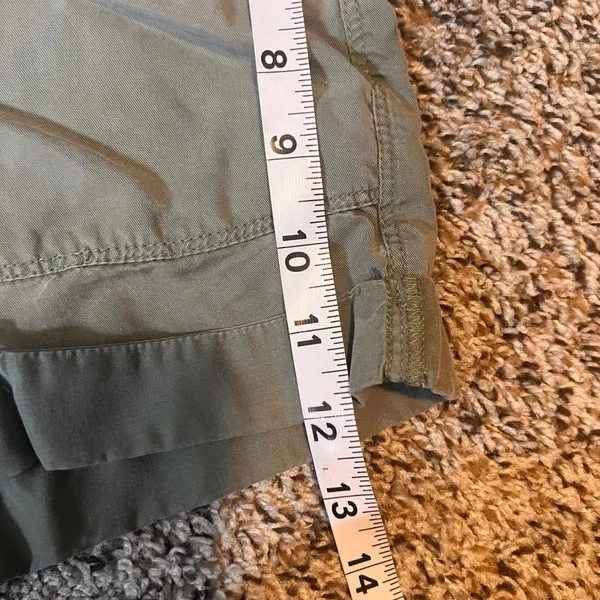 Aerie Womens Shorts‎ Size S Olive Green Casual Drawstring Ruffle Hem - Image 5