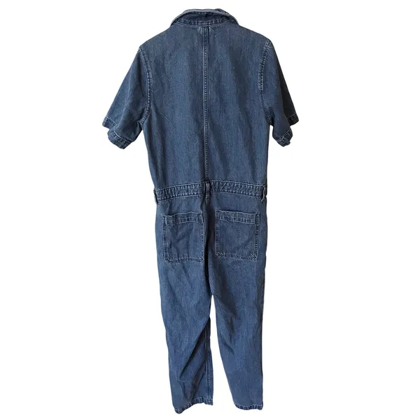 Everlane The Supersoft Jean Coveralls Size‎ 2 Denim Short Sleeve Jumpsuit - Image 9