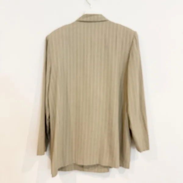 Lew Magram Blazer Size 16 Pinstripe Double Breasted Vintage Oversize Slouchy 90s - Image 7