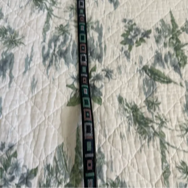 Brighton Beaded Leather Belt Black Silver M 30 Vintage 80s - Image 10