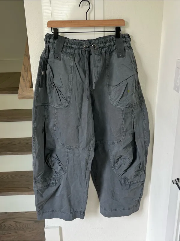 Free People We The Free Onset Pull-On Cargo Pants Steel Blue / Grey New w/ Flaw - Image 2