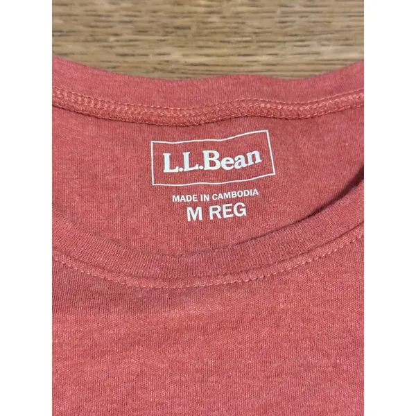 LL Bean Womens Shirt Coral M Reg Blouse Top Long Sleeve Casual Work Career‎ - Image 3