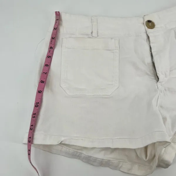 Anthropologie Maeve plus size The Colette Denim Shorts white pockets size 16 W - Image 3