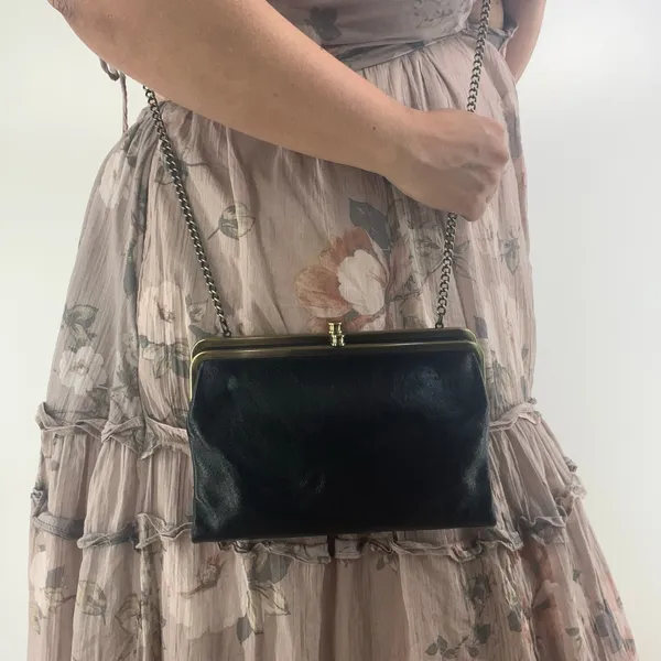 Hobo International Leanne Kisslock Crossbody Leather Bag Purse - Image 2