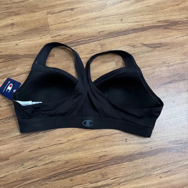 Champion The Curvy Sports Bra Black Moderate Support Racerback B9373 XL New - Image 8