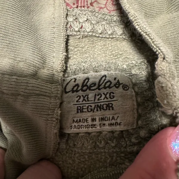 Cabela's Sage Green Button-Up Hoodie - Image 3