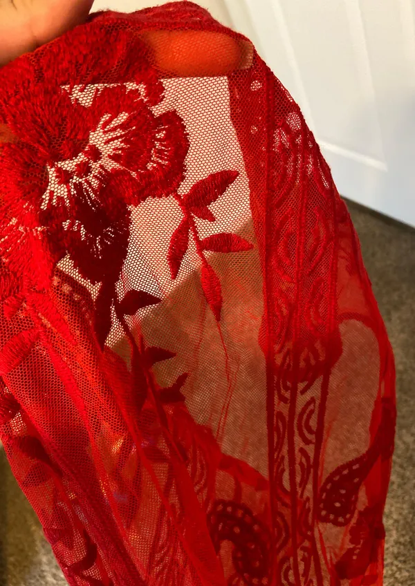 Red Lace Jumpsuit - Image 4