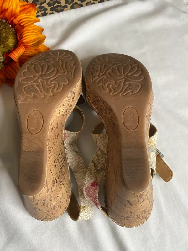 Born Concept Schirra Canvas Floral Wedge Sandals | 9 - Image 6